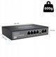 Switch Τροφοδοτικό Διαχωριστής POE LAN 8 Θύρες 6 Ethernet RJ45 100Mbps για Κάμερες