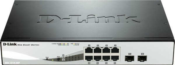 D-Link DGS-1210-08P Gigabit Smart Managed Switch 8 Θυρών PoE με Λειτουργίες Layer 2