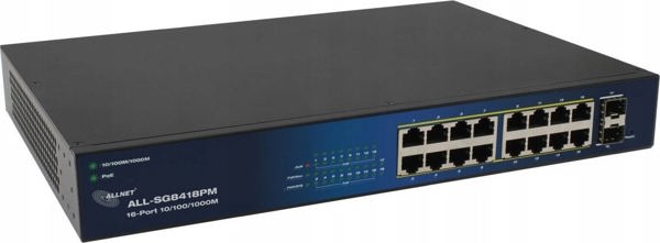 Switch Allnet 16+2P Allnet ALL-SG8418PM POE M