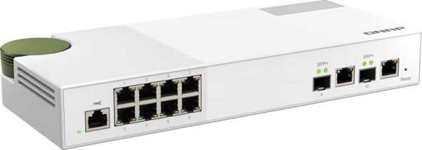 QNAP QSW-M2108-2C Διακόπτης Δικτύου Layer 2 Managed 10GbE, 8 Θύρες, Λευκό
