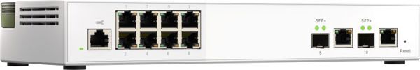 QNAP QSW-M2108-2C Διακόπτης Δικτύου Layer 2 Managed 10GbE, 8 Θύρες, Λευκό