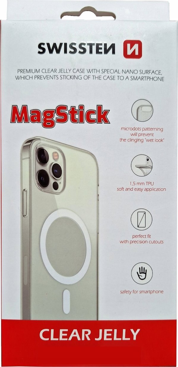 Swissten Διάφανο Jelly Magstick για iPhone 15 Pro Διαφανές