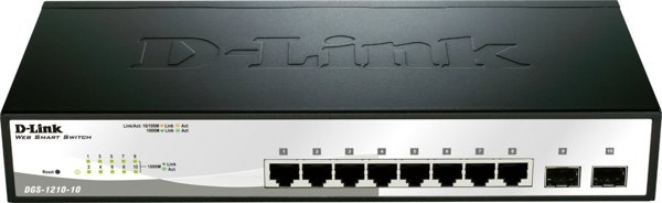 D-Link DGS-1210-10/E Gigabit Switch 10 Θυρών με 2 Θύρες SFP, Επιτραπέζιο, 20 Gb/s
