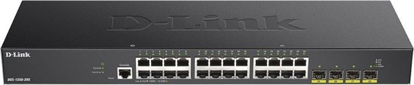 D-Link DGS-1250-28X/E Smart Managed Switch, 28 Θυρών, 10 Gigabit Ethernet, 128 Gbps, Rackmount