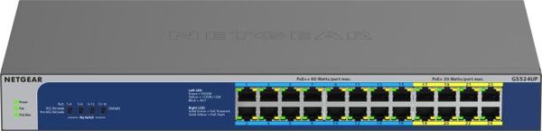 NETGEAR GS524UP Switch 24-Port Gigabit Ultra60 PoE++ & PoE+ Unmanaged