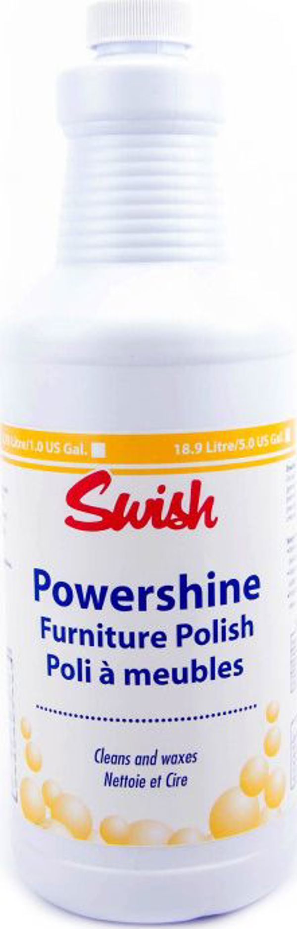 Swish Powershine Μέσο Γυαλίσματος και Συντήρησης Επίπλων και Ξύλινων Επιφανειών, 946 ml