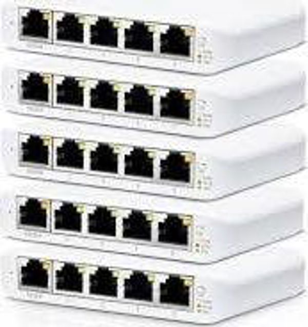 Ubiquiti UniFi USW-Flex-Mini Διαχειριζόμενος Gigabit Switch 5 Θυρών, PoE ή USB-C Τροφοδοσία