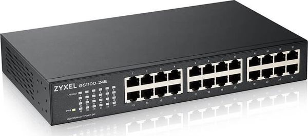 ZyXEL GS1100-24E Gigabit Switch 24 Port Unmanaged - Αθόρυβο Desktop Ethernet Switch