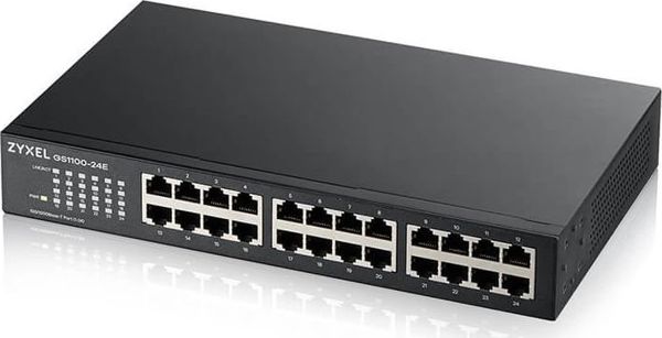 ZyXEL GS1100-24E Gigabit Switch 24 Port Unmanaged - Αθόρυβο Desktop Ethernet Switch