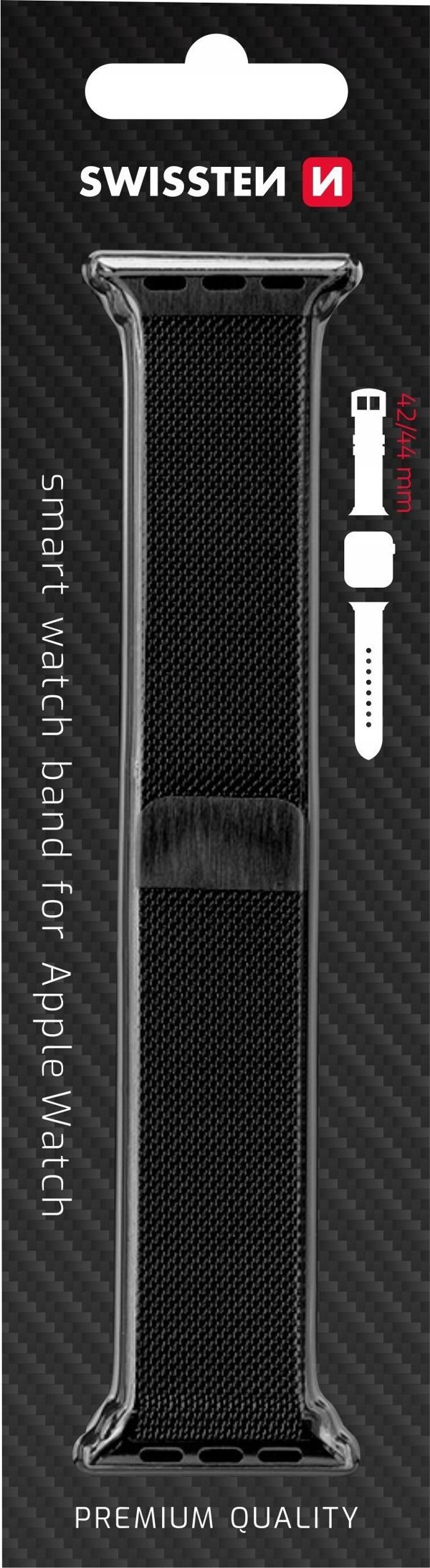 Swissten Mesh band for apple watch 38-40 mm black