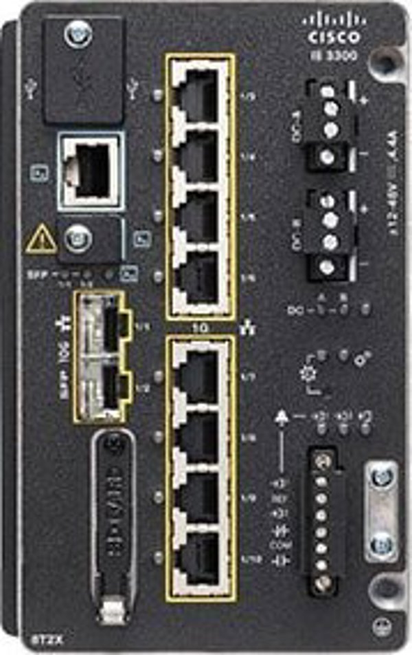 Switch Cisco Cisco Catalyst IE-3300-8T2X-E lacza sieciowe Zarzadzany L3 Czarny