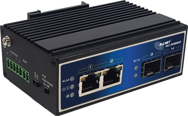 Διακόπτης Allnet 4+2P ALLNET ALL-SGI8004P POE βιομηχανικός