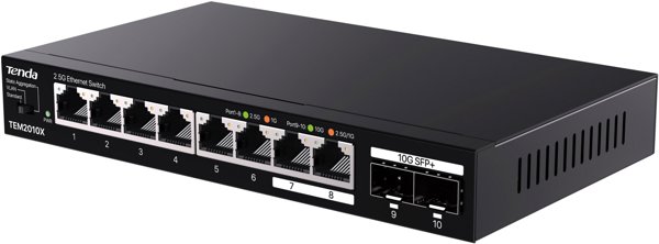 Διακόπτης Tenda ML Switch μη διαχειριζόμενος TEM2010X 8x2,5GbE 2x10G SFP+