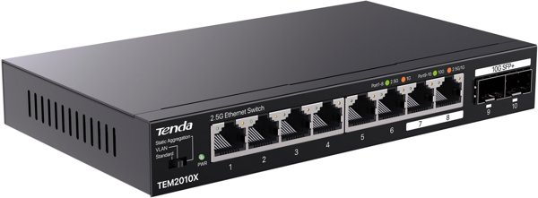 Διακόπτης Tenda ML Switch μη διαχειριζόμενος TEM2010X 8x2,5GbE 2x10G SFP+
