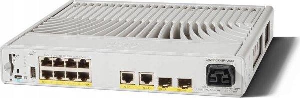 Switch Cisco Cisco Catalyst 9200CX - Network Essentials - Switch - compact - L3 - managed - 8 x 10/100/1000 (PoE+) + 2 x 1000Base-T + 2 x 10 Gigabit SFP+ (Uplink) - an Rack montierbar - PoE+ (240 W)