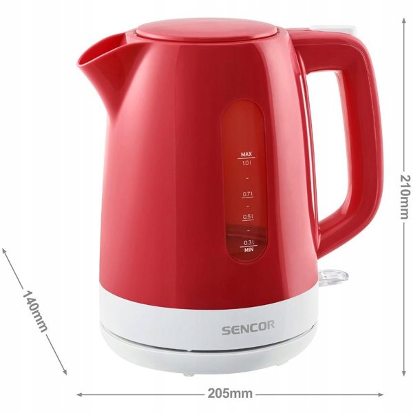 Sencor SWK 1024RD Βραστήρας Νερού 1L, Κόκκινος