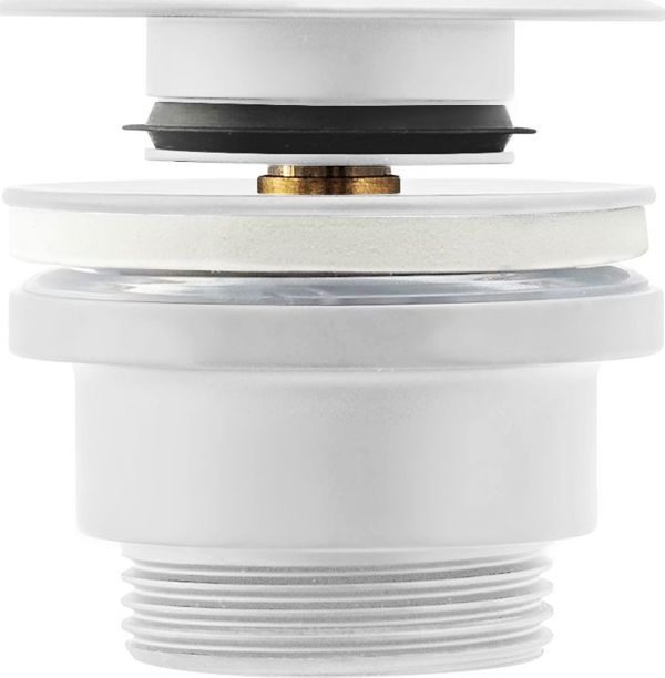 Rea Βαλβίδα Νιπτήρα Click-Clack Universal, Λευκή, Συμβατή με Νιπτήρες με και χωρίς Υπερχείλιση