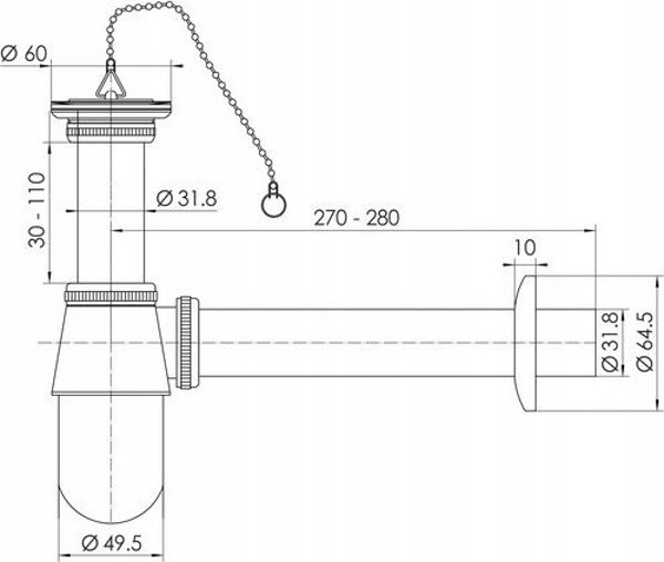 Σιφόνι Dewalt Tycner 707 D32 32 mm
