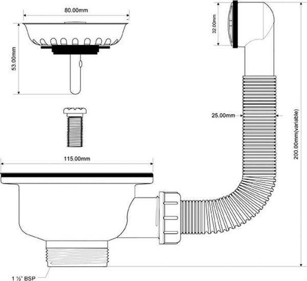 Σιφόν McAlpine (FSW50PPOL25)