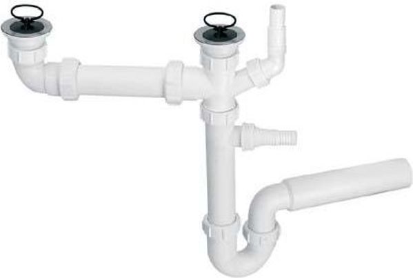 Διπλό σωληνωτό σιφόνι McAlpine 1,5" (HC7+DO2-W)