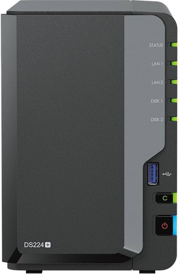 Synology DiskStation DS224+ NAS Διακομιστής Δεδομένων LAN Μαύρος J4125