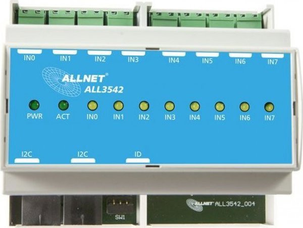 Σύστημα μετάδοσης σήματος AV Allnet ALLNET MSR IO ALL3542 HUT / 8fach Kontakteingang m. Impulsverlängerung