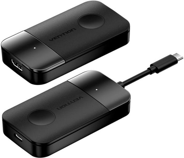 Ασύρματος πομπός / δέκτης Vention USB-C σε HDMI 0.15m (μαύρο)