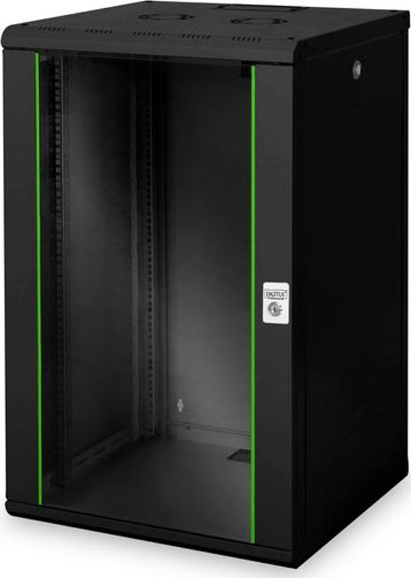 Digitus Επιτοίχια Ντουλάπα Δικτύου 19" 20U, 600x600mm, Μαύρη (DN-19 20U-6/6-SW)