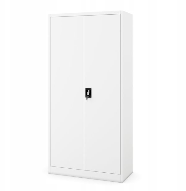 Κλειδωμένη Ντουλάπα Αποθήκευσης DAWID 900 x 1850 x 450 mm, Λευκή