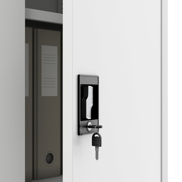 Κλειδωμένη Ντουλάπα Αποθήκευσης DAWID 900 x 1850 x 450 mm, Λευκή
