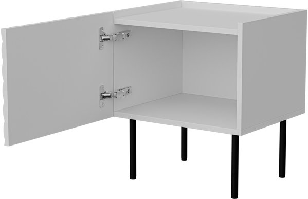 Κομοδίνο 2 τεμ. LUCCA 47x40x52 άσπρο