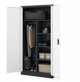 Ντουλάπα αποθηκευτική με κλείδωμα DAWID 900 x 1850 x 450 mm, ανθρακί-λευκό