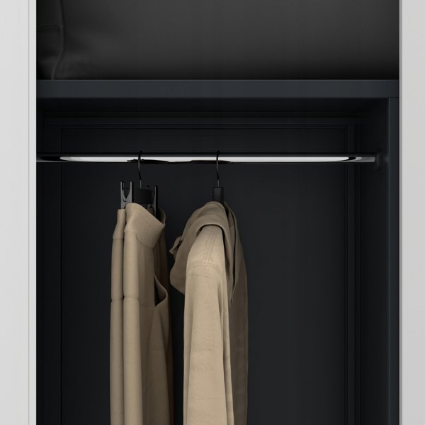 Ντουλάπα αποθηκευτική με κλείδωμα DAWID 900 x 1850 x 450 mm, ανθρακί-λευκό