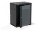 Alantec Επιτοίχια Ντουλάπα Rack 19" 15U 600x450, Γυάλινη Πόρτα, Μαύρο Χρώμα, Flat Pack