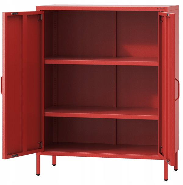Ντουλάπι με ράφια VITO, 800 x 1015 x 400 mm, Σύγχρονο: κόκκινο
