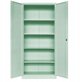 Δίφυλλη ντουλάπα με ράφια JAN H, 900 x 1950 x 400 mm, Fresh Style: παστέλ πράσινο
