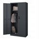 Szafa gospodarcza metalowa DAWID, 900 x 1850 x 400 mm, Smart: antracytowa