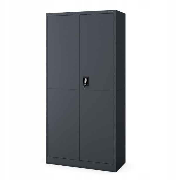 Szafa gospodarcza metalowa DAWID, 900 x 1850 x 400 mm, Smart: antracytowa