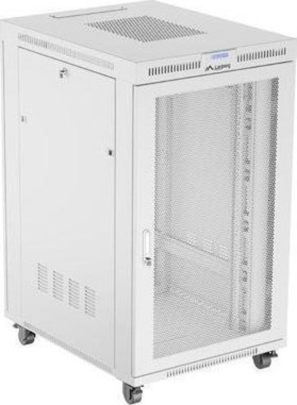 Lanberg Ερμάριο Rack 19" 27U 800x1000 Όρθιο, Διάτρητη Πόρτα, Γκρι, Flat Pack, LCD