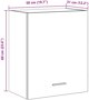 Κρεμαστή Ντουλάπα Μαύρη Δρυς 50x31x60 cm από Υλικό Ξύλου