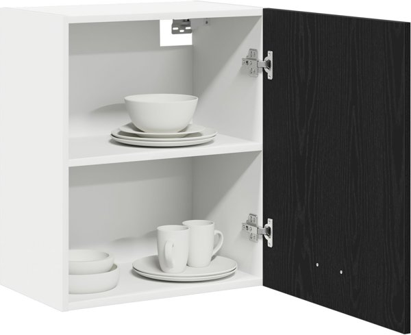 Κρεμαστή Ντουλάπα Μαύρη Δρυς 50x31x60 cm από Υλικό Ξύλου