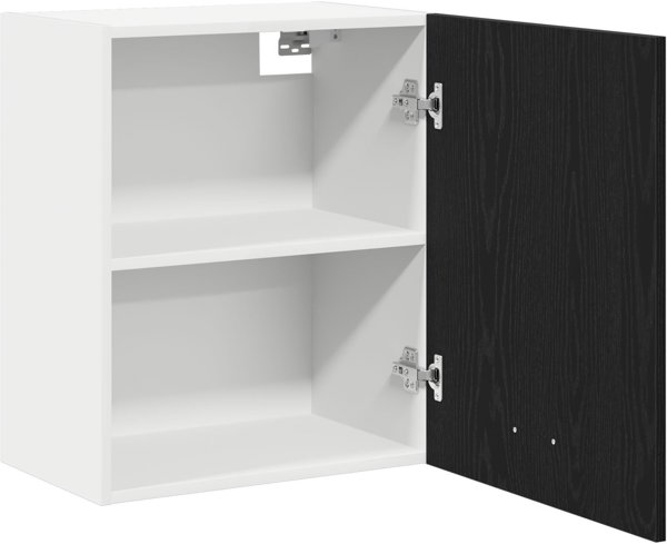 Κρεμαστή Ντουλάπα Μαύρη Δρυς 50x31x60 cm από Υλικό Ξύλου