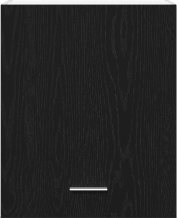 Κρεμαστή Ντουλάπα Μαύρη Δρυς 50x31x60 cm από Υλικό Ξύλου