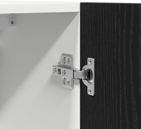 Κρεμαστή Ντουλάπα Μαύρη Δρυς 50x31x60 cm από Υλικό Ξύλου