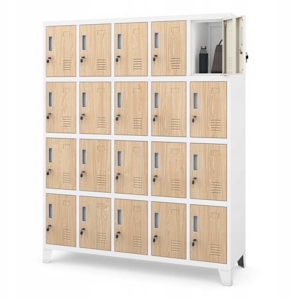 Ντουλάπα με Ντουλάπια ROBERT, 1360 x 1720 x 450 mm, Eco Design: λευκή/δρυς σονόμα