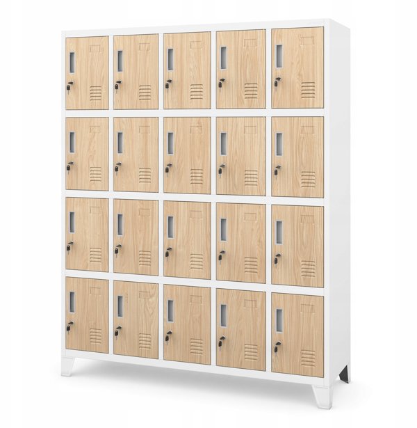 Ντουλάπα με Ντουλάπια ROBERT, 1360 x 1720 x 450 mm, Eco Design: λευκή/δρυς σονόμα