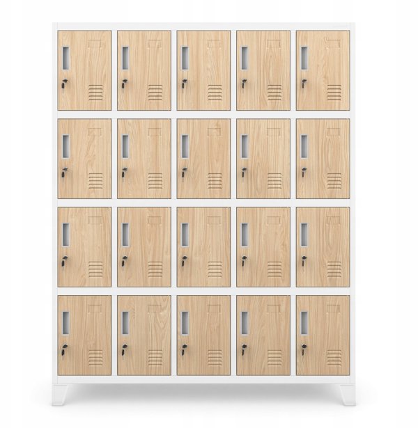 Ντουλάπα με Ντουλάπια ROBERT, 1360 x 1720 x 450 mm, Eco Design: λευκή/δρυς σονόμα