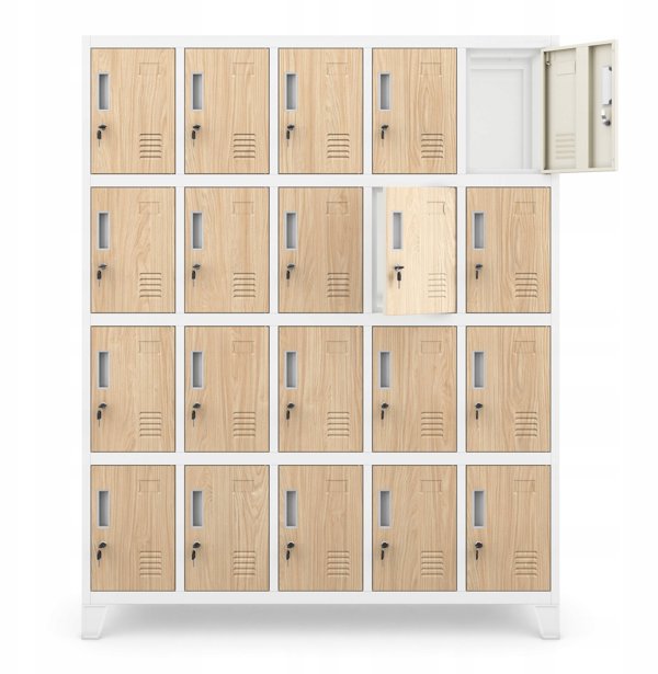 Ντουλάπα με Ντουλάπια ROBERT, 1360 x 1720 x 450 mm, Eco Design: λευκή/δρυς σονόμα