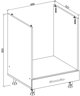 Ντουλάπι για φούρνο 60 VENTO DP-60/82 ανθρακί HALMAR