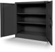 Szafka stalowa do biura BEATA, 900 x 930 x 400 mm, antracytowa